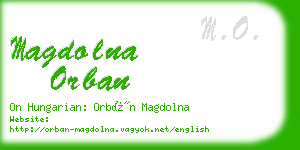 magdolna orban business card